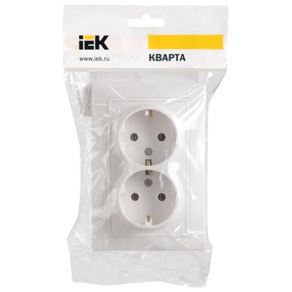 Priză IEK ERK24-K01-16-DM 220 - 240 V/ Type-F/ White photo 2