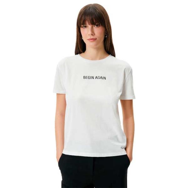 Tricou pentru femei Koton 4SAK50069EK 100% bumbac/ White photo 1 Tricou pentru femei Koton 4SAK50069EK 100% bumbac/ White photo 1