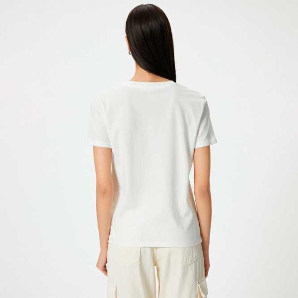 Tricou pentru femei Koton 4SAK50079EK 100% bumbac/ White photo 3
