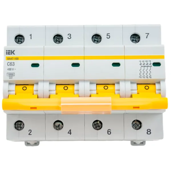 Întrerupător automat IEK MVA40-4-063-C Modulară/ 63 A photo 1