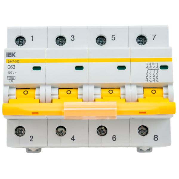 Întrerupător automat IEK MVA40-4-063-C Modulară/ 63 A photo 1