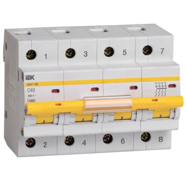 Автоматический выключатель IEK MVA40-4-040-C Модульная/ 40 A photo 1 Автоматический выключатель IEK MVA40-4-040-C Модульная/ 40 A photo 1