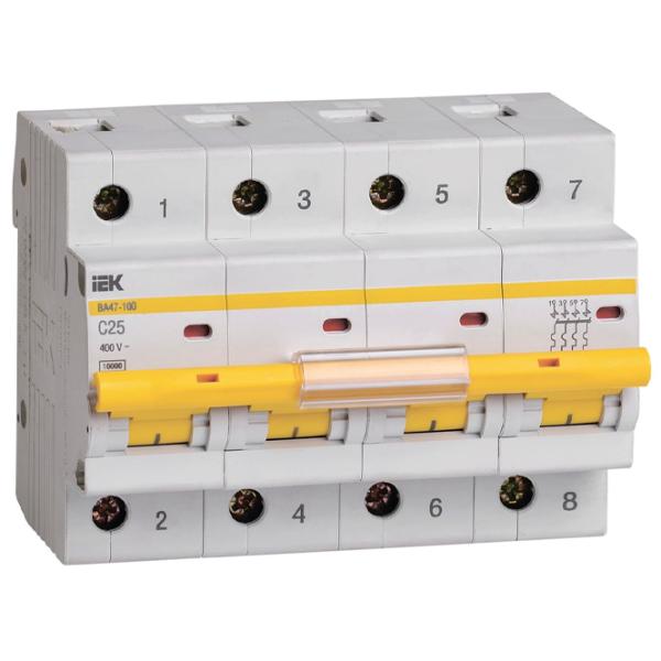 Автоматический выключатель IEK MVA40-4-025-C Модульная/ 25 A photo 1