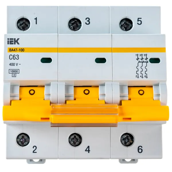 Întrerupător automat IEK MVA40-3-063-C Modulară/ 63 A photo 1