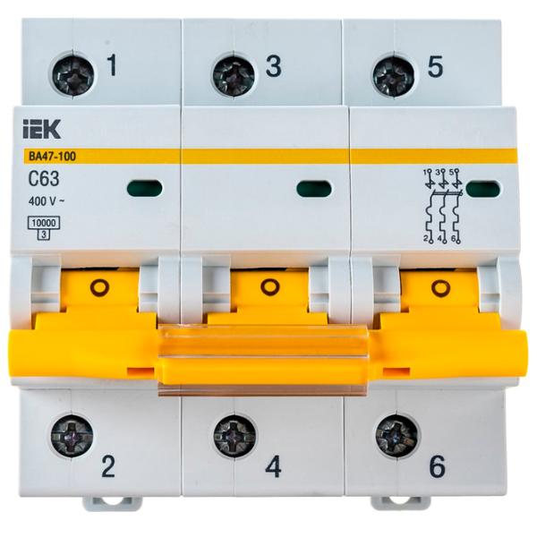 Întrerupător automat IEK MVA40-3-063-C Modulară/ 63 A photo 1