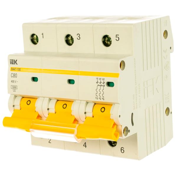 Întrerupător automat IEK MVA40-3-080-C Modulară/ 80 A photo 1