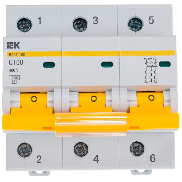 Întrerupător automat IEK MVA40-3-100-C Modulară/ 100 A photo 1