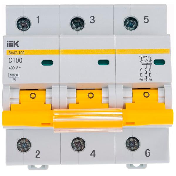 Întrerupător automat IEK MVA40-3-100-C Modulară/ 100 A photo 1