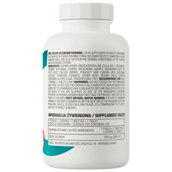 Minerale OstroVit Selenium (5903933902302) 220 photo 3 Minerale OstroVit Selenium (5903933902302) 220 photo 3