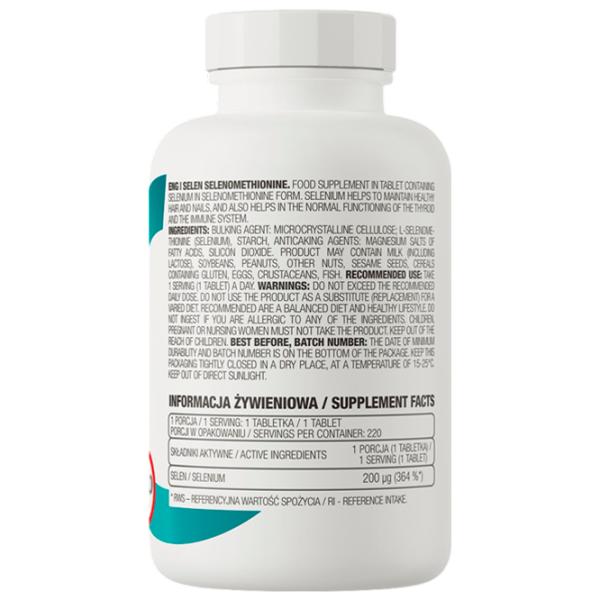 Minerale OstroVit Selenium (5903933902302) 220 photo 3 Minerale OstroVit Selenium (5903933902302) 220 photo 3