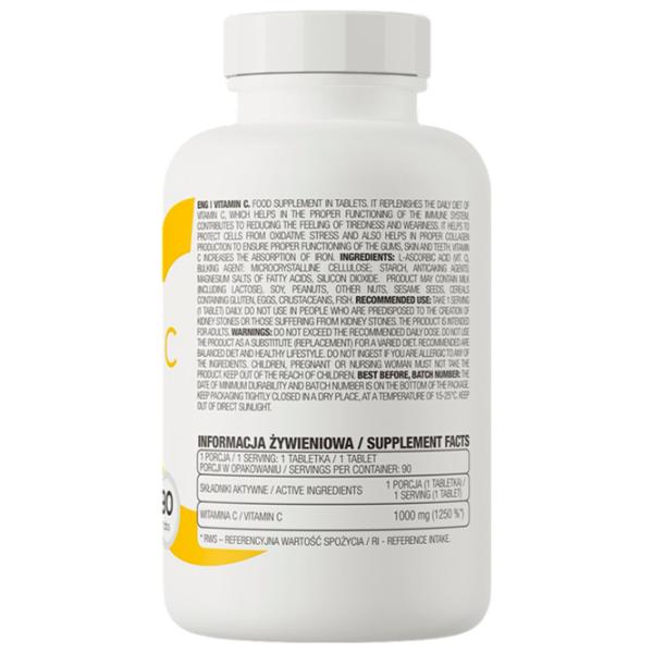 Vitamine OstroVit Vitamin C (5902232610925) 90 photo 3 Vitamine OstroVit Vitamin C (5902232610925) 90 photo 3