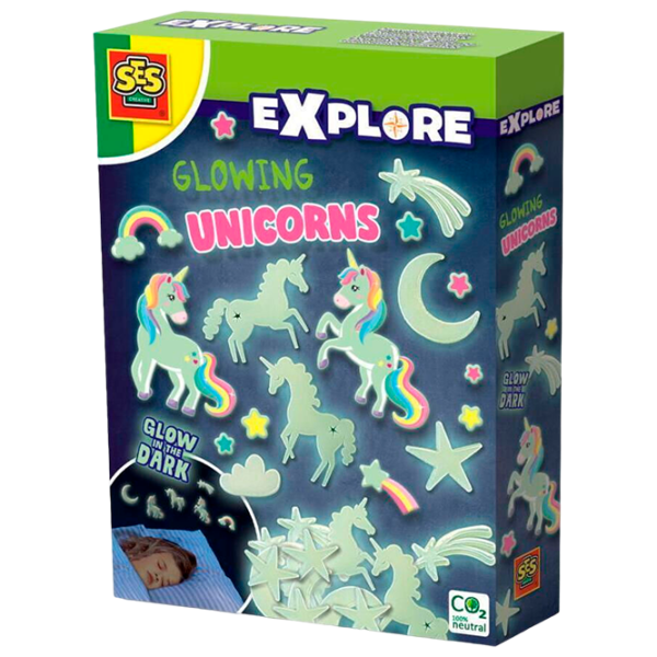 Set de creație SES Explore Glowing unicorns 25128S 5+/ Multicolor Green photo 1