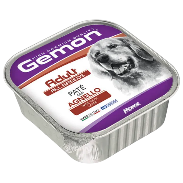 Hrană pentru câini umedă Monge Gemon M30027 0.15 kg / Miel photo 1