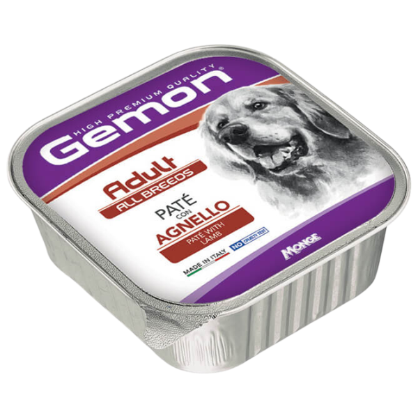 Hrană pentru câini umedă Monge Gemon M30027 0.15 kg / Miel photo 1