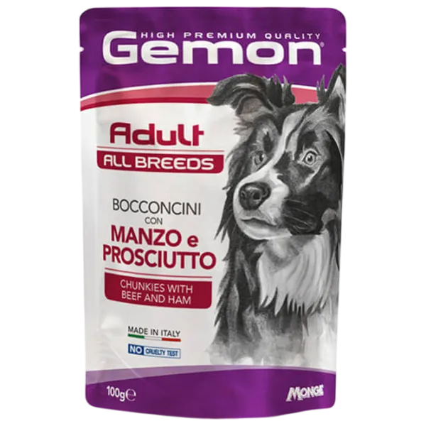 Hrană pentru câini umedă Monge Gemon Dog Pouch M30060 0.15 kg / Curcan photo 1