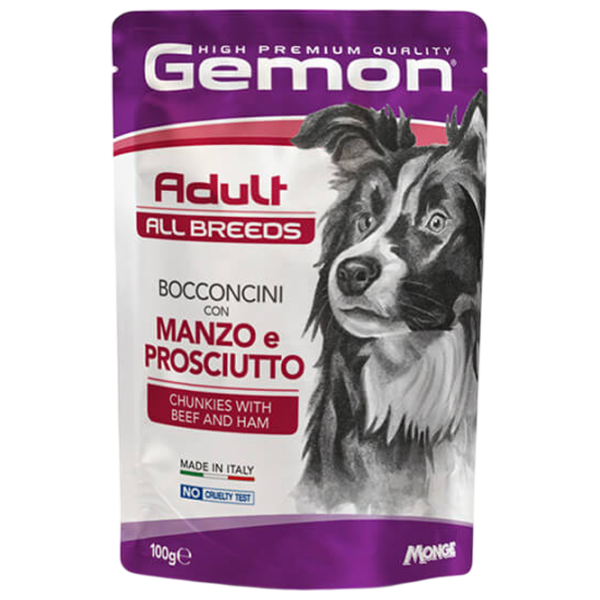 Hrană pentru câini umedă Monge Gemon Dog Pouch M30060 0.15 kg / Curcan photo 1