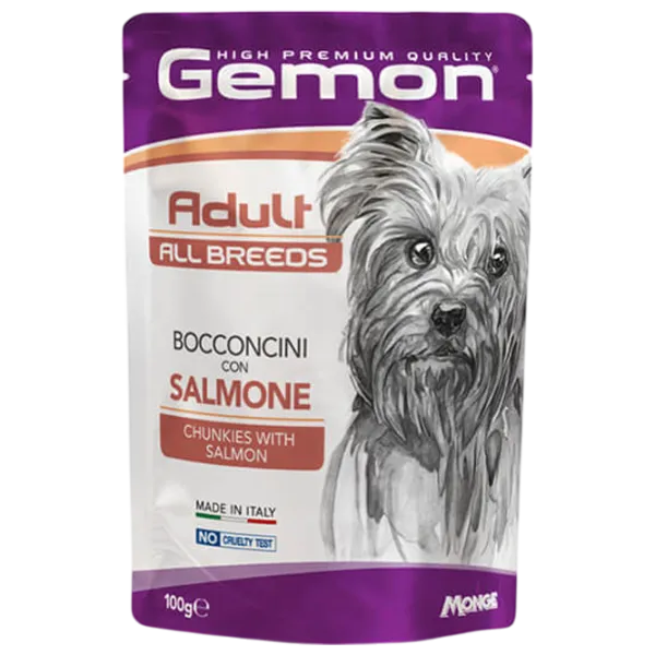 Hrană pentru câini umedă Monge Gemon Dog Pouch M30061 0.1 kg / Somon photo 1 Hrană pentru câini umedă Monge Gemon Dog Pouch M30061 0.1 kg / Somon photo 1
