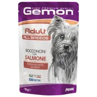 Hrană pentru câini umedă Monge Gemon Dog Pouch M30061 0.1 kg / Somon