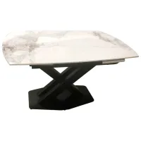 Masă de bucătărie extensibilă Magnus T405 Ceramică/ White photo 2