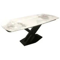 Masă de bucătărie extensibilă Magnus T405 Ceramică/ White photo 3