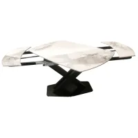 Masă de bucătărie extensibilă Magnus T405 Ceramică/ White photo 4