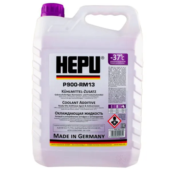Антифриз HEPU P900-RM-G13 RM-G13 5 л Пурпурный photo 1