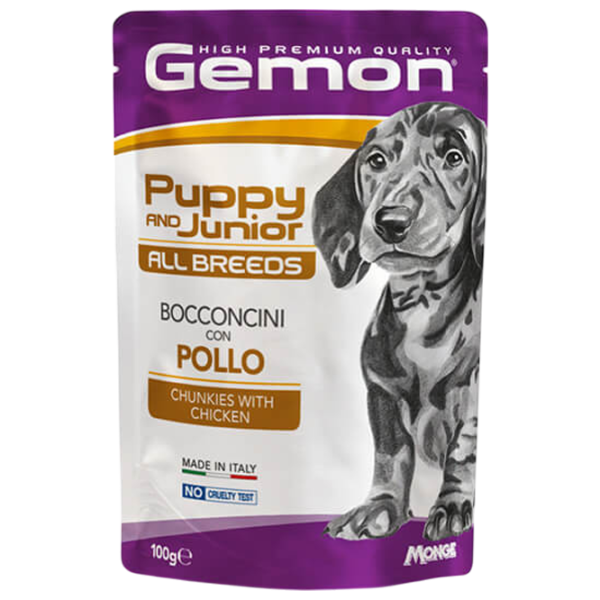 Hrană pentru câini umedă Monge Gemon Dog Pouch M30063 0.1 kg / Găină photo 1 Hrană pentru câini umedă Monge Gemon Dog Pouch M30063 0.1 kg / Găină photo 1