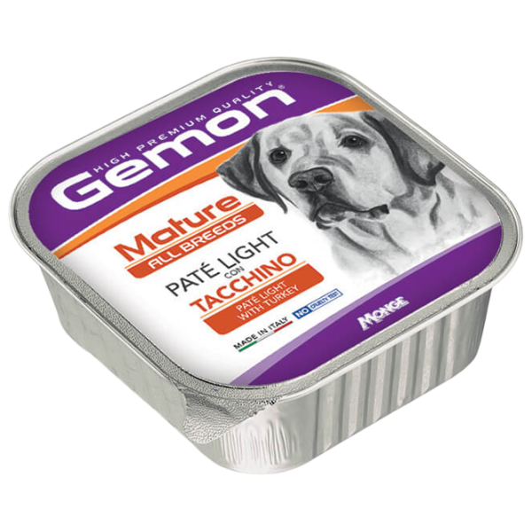 Корм для собак влажный Monge Gemon Dog Pate M30043 0.15 кг / Индейка photo 1 Корм для собак влажный Monge Gemon Dog Pate M30043 0.15 кг / Индейка photo 1