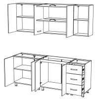 Bucătărie ML-Mobila EVA MDF/ Dreamwood Deschis photo 2