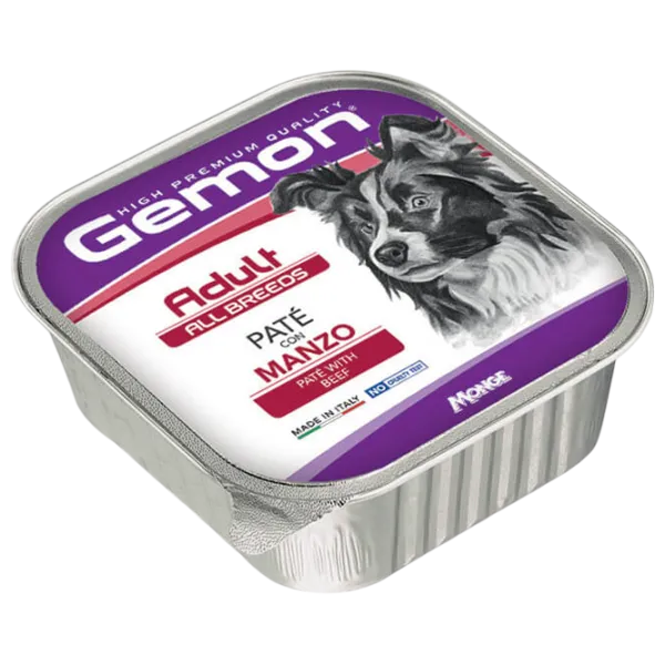 Корм для собак влажный Monge Gemon Dog Pate M30041 0.15 кг / Рис, курица photo 1 Корм для собак влажный Monge Gemon Dog Pate M30041 0.15 кг / Рис, курица photo 1