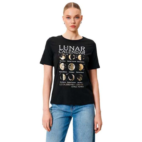 Tricou pentru femei Koton 4SAK50059EK 100% bumbac/ Black photo 1