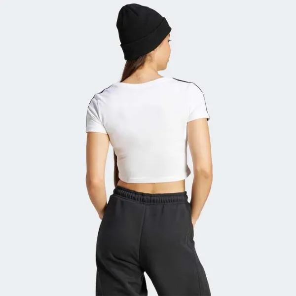 Tricou pentru femei Adidas W 3S Baby T 94% bumbac/ White photo 2