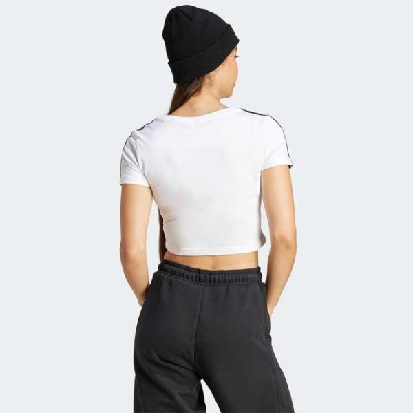 Tricou pentru femei Adidas W 3S Baby T 94% bumbac/ White photo 2