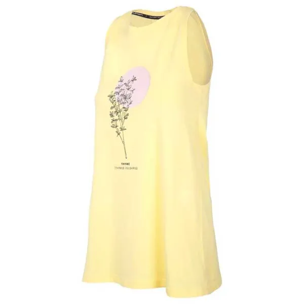 Футболка для женщин 4F HOL21-TSD624A 100% хлопок/ Желтый photo 1