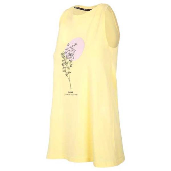 Футболка для женщин 4F HOL21-TSD624A 100% хлопок/ Желтый photo 1