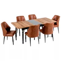 Кухонный стол раскладной Moda Life Cross ДСП/ Коричневый