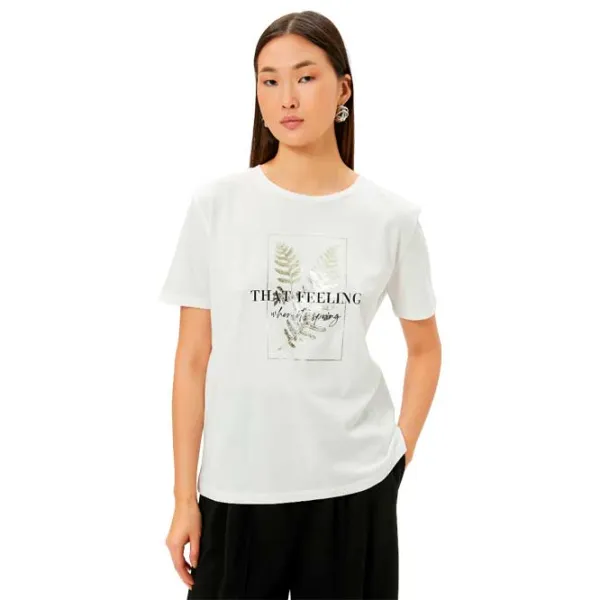 Tricou pentru femei Koton 4SAK50089EK 100% bumbac/ White photo 1