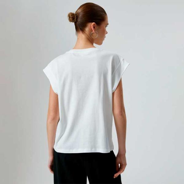 Футболка для женщин Koton 4SAL10269IK 100% хлопок/ White photo 2