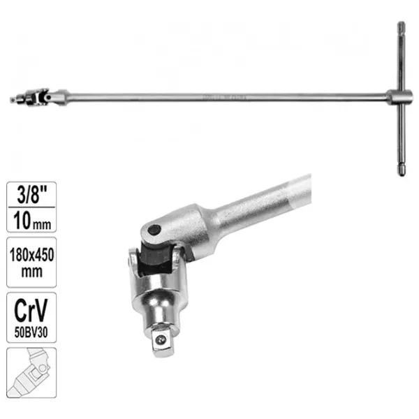 Вороток с карданом Yato YT15292 Cталь photo 2