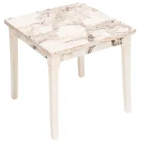 Masă de bucătărie extensibilă Moda Life Asos PAL/ White