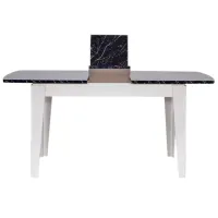 Masă de bucătărie extensibilă Moda Life Avrupa PAL/ White photo 3