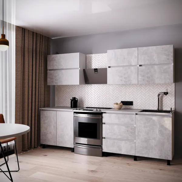 Bucătărie ML-Mobila Nice MDF/ Gray photo 1 Bucătărie ML-Mobila Nice MDF/ Gray photo 1