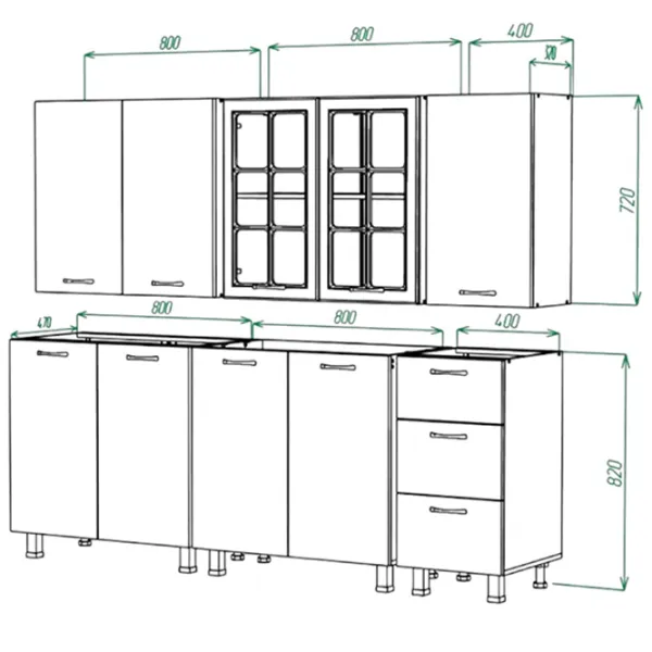Bucătărie ML-Mobila Liverpool MDF/ Oak photo 2