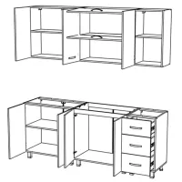 Bucătărie ML-Mobila EVA MDF/ Gray photo 2