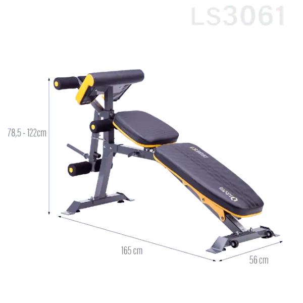 Bancă fitness HMS LS3061 Antrenamente de forță/ Black photo 2