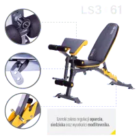 Спортивная скамья HMS LS3061 Силовые упражнения/ Black photo 3