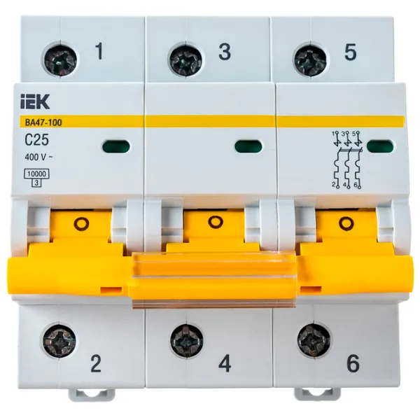 Întrerupător automat IEK MVA40-3-025-C Modulară/ 25 A photo 1 Întrerupător automat IEK MVA40-3-025-C Modulară/ 25 A photo 1