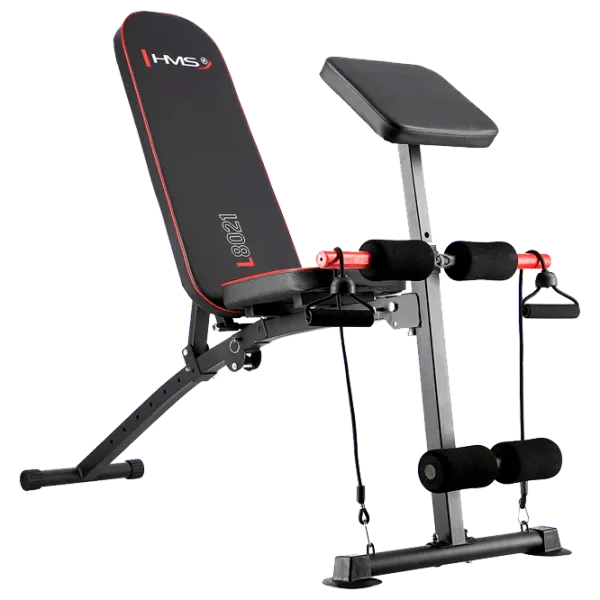 Bancă fitness HMS L8021 Antrenamente de forță/ Black photo 1