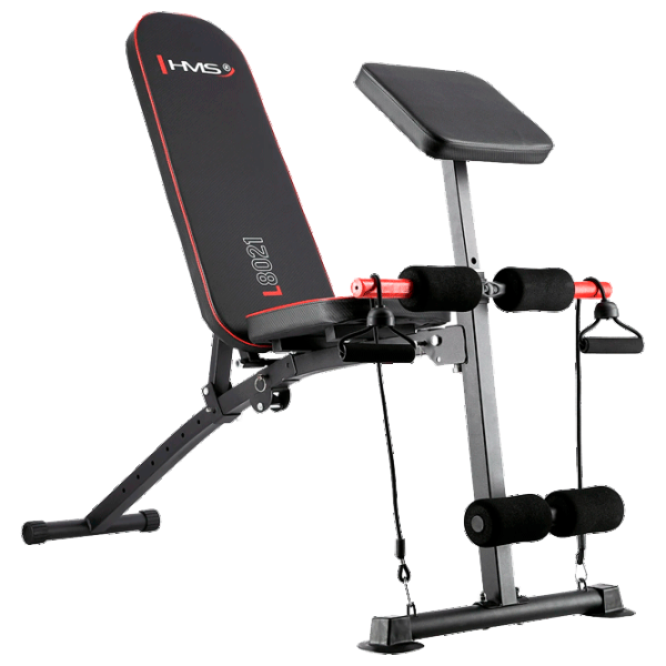 Bancă fitness HMS L8021 Antrenamente de forță/ Black photo 1