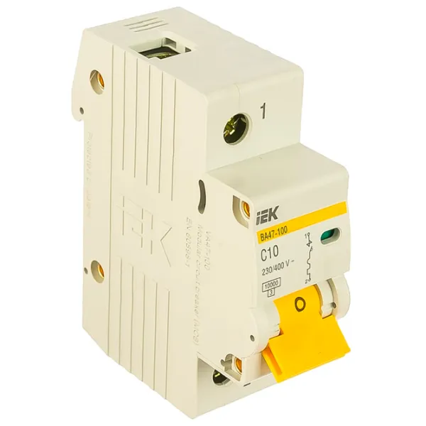 Автоматический выключатель IEK MVA40-1-010-C Модульная/ 10 A photo 1
